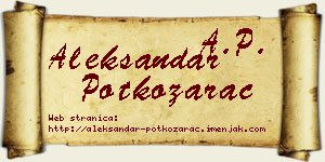 Aleksandar Potkozarac vizit kartica